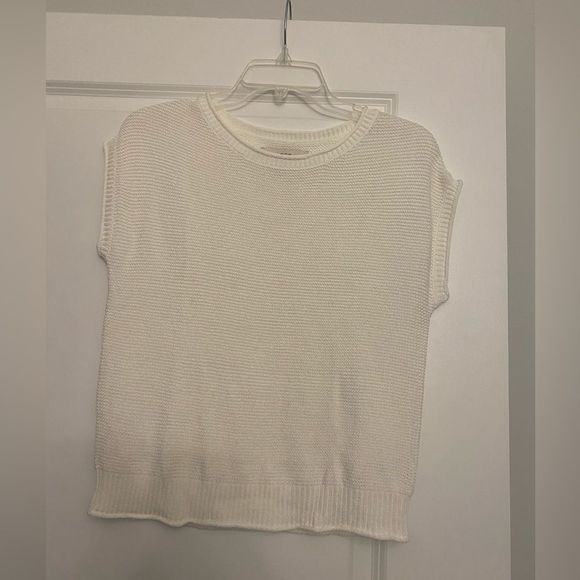 LOFT Knit Short Sleeve Trendy Sweater Top Sleeveless - Size SP - Picture 2 of 4